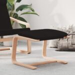 Repose-pied Noir 51x41x40 cm Tissu