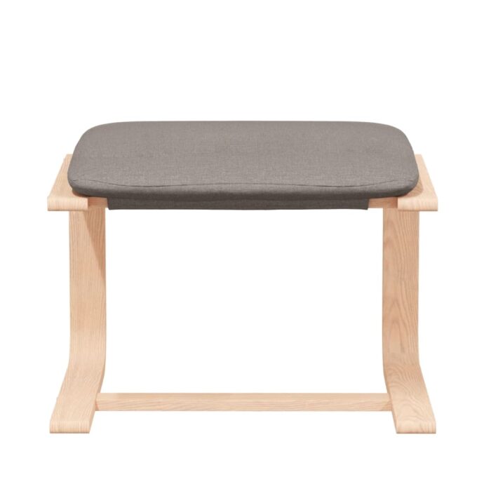 Repose-pied Taupe 51x41x40 cm Tissu – Image 2