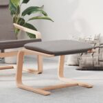 Repose-pied Taupe 51x41x40 cm Tissu