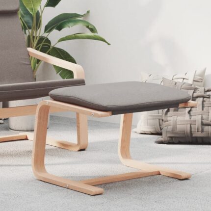 Repose-pied Taupe 51x41x40 cm Tissu