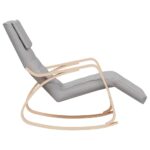 Chaise à bascule Gris clair Tissu – Image 2