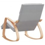 Chaise à bascule Gris clair Tissu – Image 3