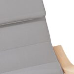Chaise à bascule Gris clair Tissu – Image 4