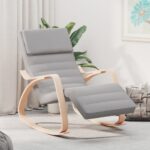 Chaise à bascule Gris clair Tissu