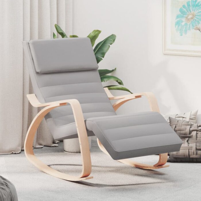 VXL8720845742843_m_en_hd_1.jpg Chaise à bascule Gris clair Tissu – Image 1