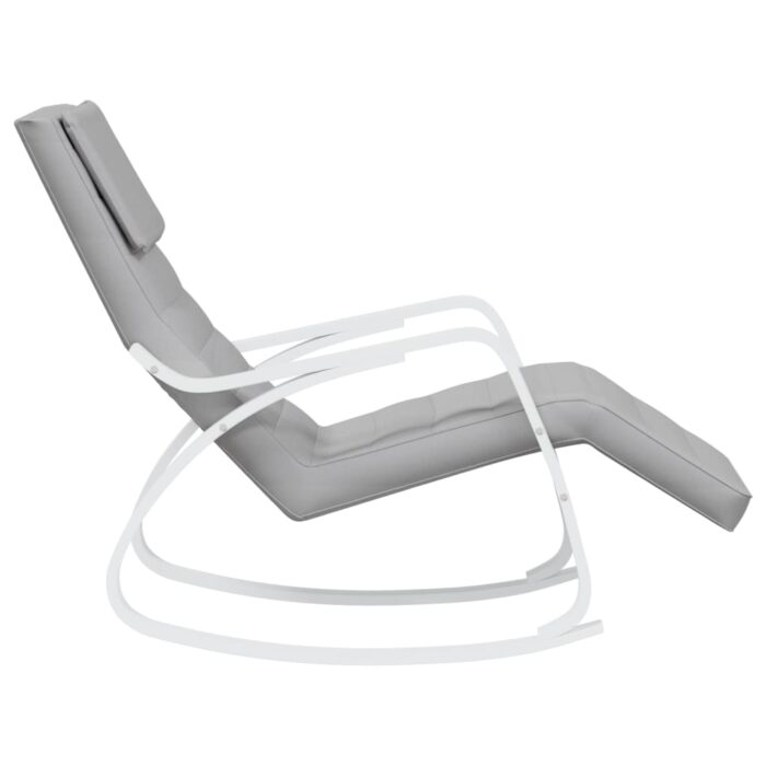 Chaise à bascule Gris clair Tissu – Image 2