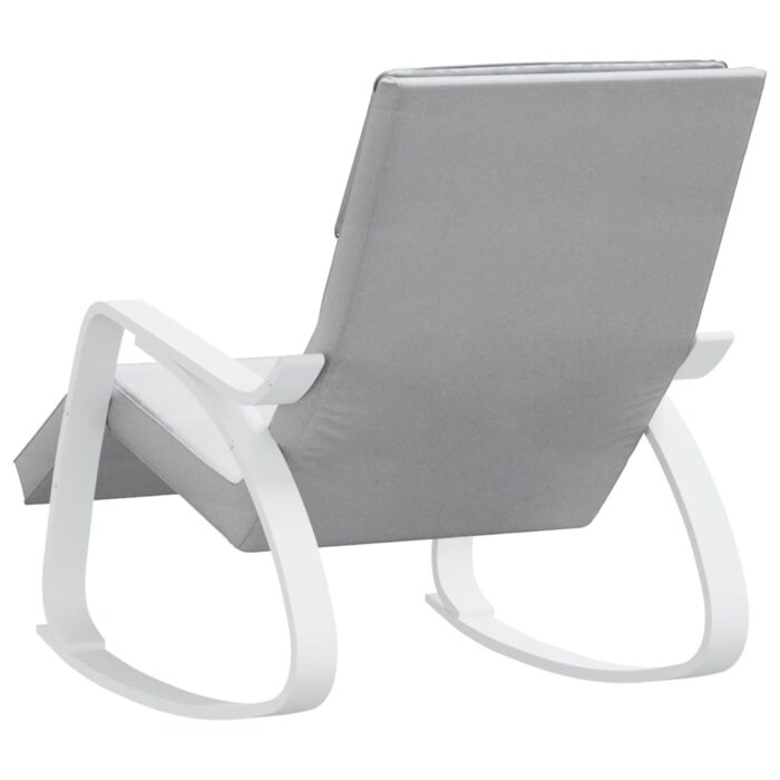 Chaise à bascule Gris clair Tissu – Image 3