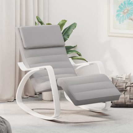 Chaise à bascule Gris clair Tissu