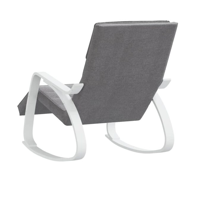 Chaise à bascule Gris foncé Tissu – Image 3
