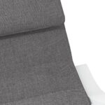 Chaise à bascule Gris foncé Tissu – Image 4