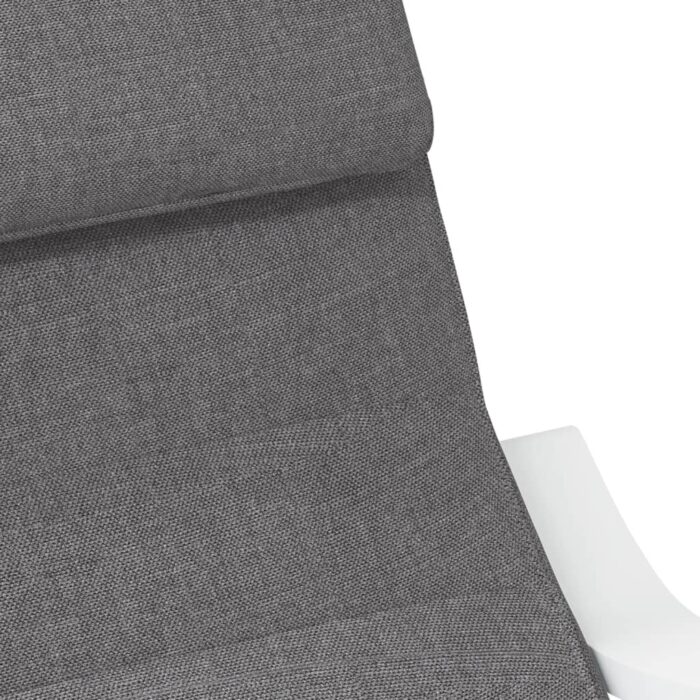 Chaise à bascule Gris foncé Tissu – Image 4
