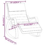 Chaise à bascule Gris foncé Tissu – Image 6