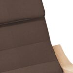 Chaise à bascule Marron foncé Tissu – Image 4