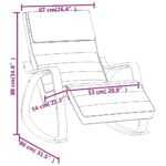 Chaise à bascule Marron foncé Tissu – Image 6