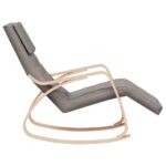Chaise à bascule Taupe Tissu – Image 2
