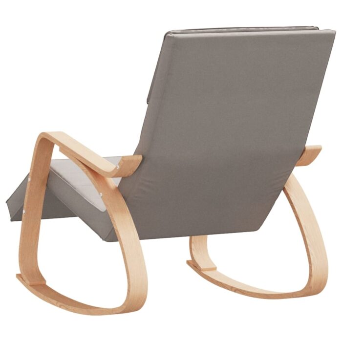 Chaise à bascule Taupe Tissu – Image 3