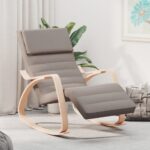 Chaise à bascule Taupe Tissu