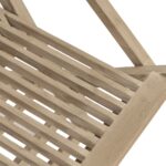 Chaises de jardin pliantes lot de 6 gris 56x61x89 cm bois teck – Image 2