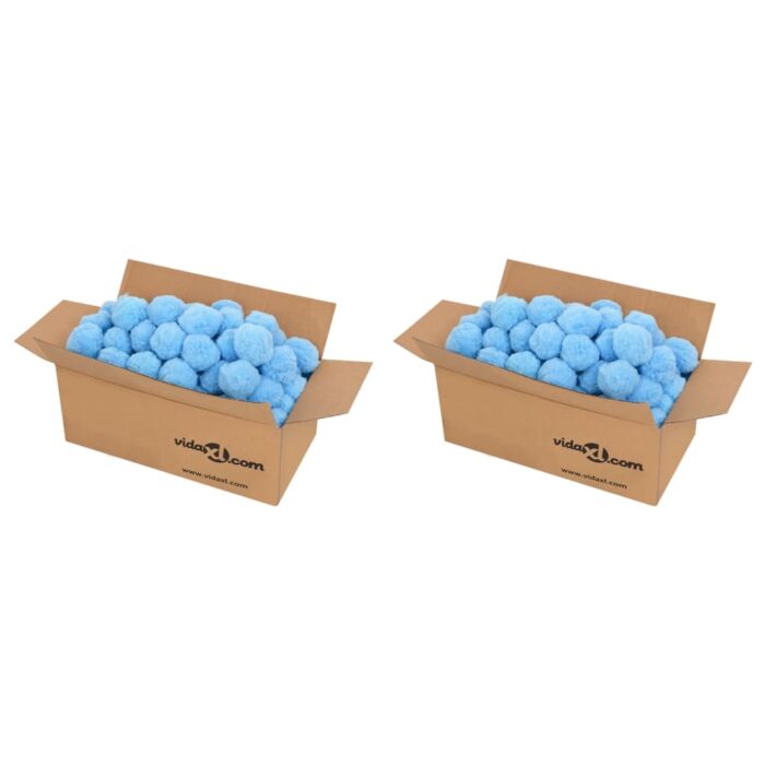 Boules anti-bactériennes filtrantes de piscine bleu 1400 g PE – Image 1