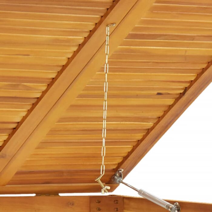 Abri à poubelle double 140x89x117 cm bois massif d'acacia – Image 5