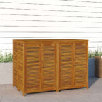 Boîte de rangement de jardin 140x87x104 cm bois massif d'acacia – Image 2