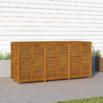 Boîte de rangement de jardin 210x87x104 cm bois massif d'acacia – Image 2