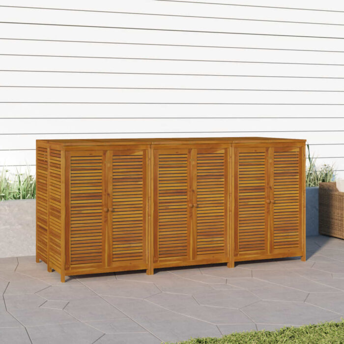 Boîte de rangement de jardin 210x87x104 cm bois massif d'acacia – Image 2
