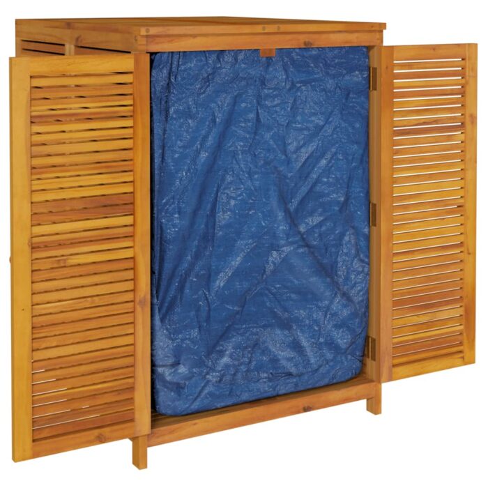Boîte de rangement de jardin 210x87x104 cm bois massif d'acacia – Image 3