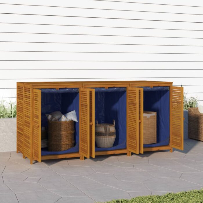 Boîte de rangement de jardin 210x87x104 cm bois massif d'acacia – Image 1