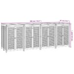 Boîte de rangement de jardin 280x87x104 cm bois massif d'acacia – Image 6
