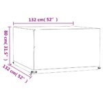 Housses de salon de jardin 2 pcs 8 œillets 132x132x80 cm carré – Image 8