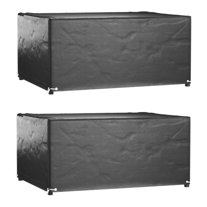 Housses salon de jardin2pcs 8œillets 160x120x75cm rectangulaire – Image 1