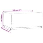 Housses salon de jardin2pcs 8œillets 160x120x75cm rectangulaire – Image 9