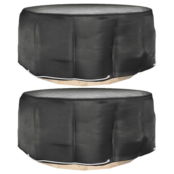 Housses pour meubles de jardin 2 pcs 10 œillets Ø260x90 cm rond – Image 1