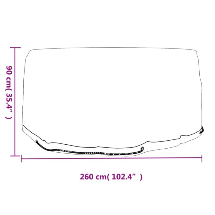 Housses pour meubles de jardin 2 pcs 10 œillets Ø260x90 cm rond – Image 5