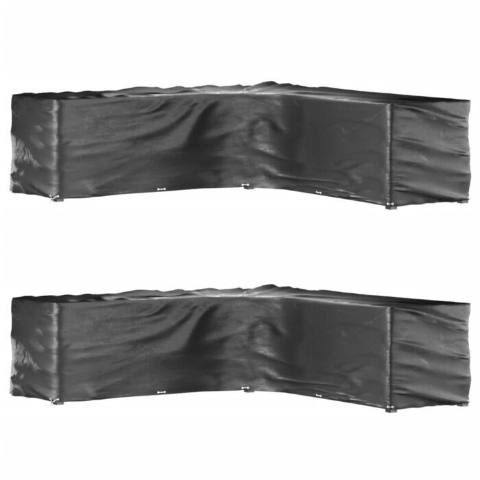 Housses de salon de jardin en forme de L 2 pcs 20 œillets – Image 1