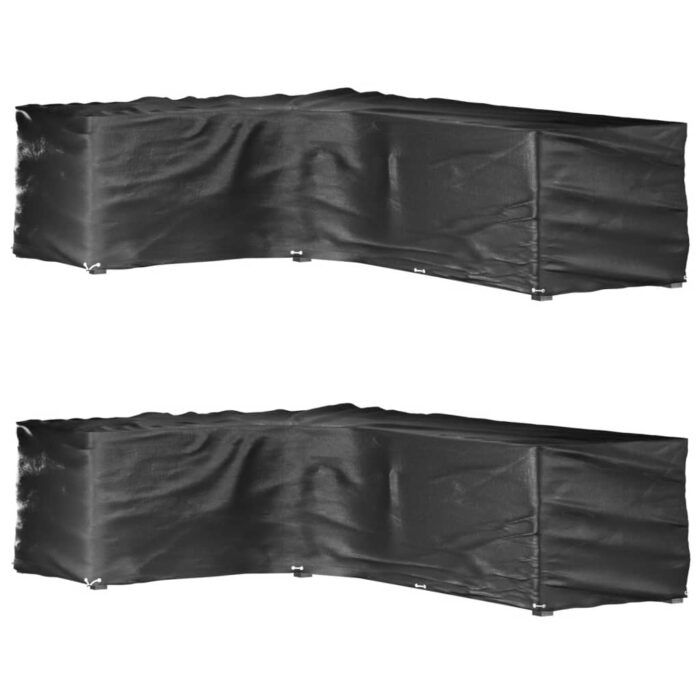 Housses de salon de jardin en forme de L 2 pcs 18 œillets – Image 1