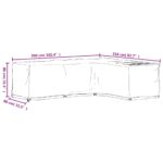 Housses de salon de jardin en forme de L 2 pcs 16 œillets – Image 10