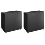 Housses de balancelle 2 pcs 8 œillets 125x90x135/165 cm PE