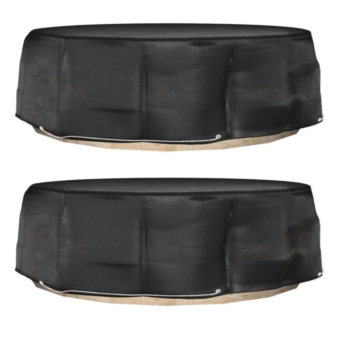 Housses pour salon îlot 2 pcs 10 œillets Ø236x67 cm rond – Image 1