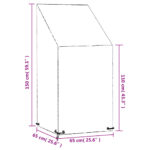 Housses de chaise de jardin 2 pcs 8 œillets 65x65x110/150 cm PE – Image 7