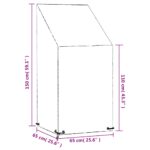 Housses de chaise de jardin 2 pcs 8 œillets 65x65x110/150 cm PE – Image 8