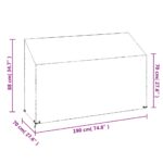 Housses de banc de jardin 2 pcs 8 œillets 190x70x70/88 cm PE – Image 8