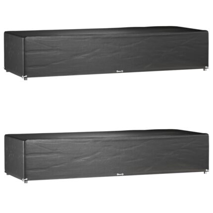 Housses pour chaise longue 2 pcs 12 œillets 205x75x40 cm PE