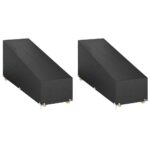 Housses pour chaise longue 2 pcs 12 œillets 205x75x40/70 cm PE