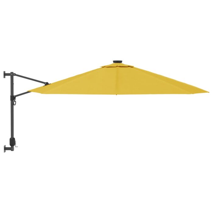 Parasol mural avec LED jaune 290 cm – Image 2