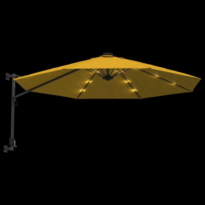 Parasol mural avec LED jaune 290 cm – Image 5