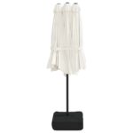 Parasol de jardin à double tête avec LED blanc sable 449x245 cm – Image 5