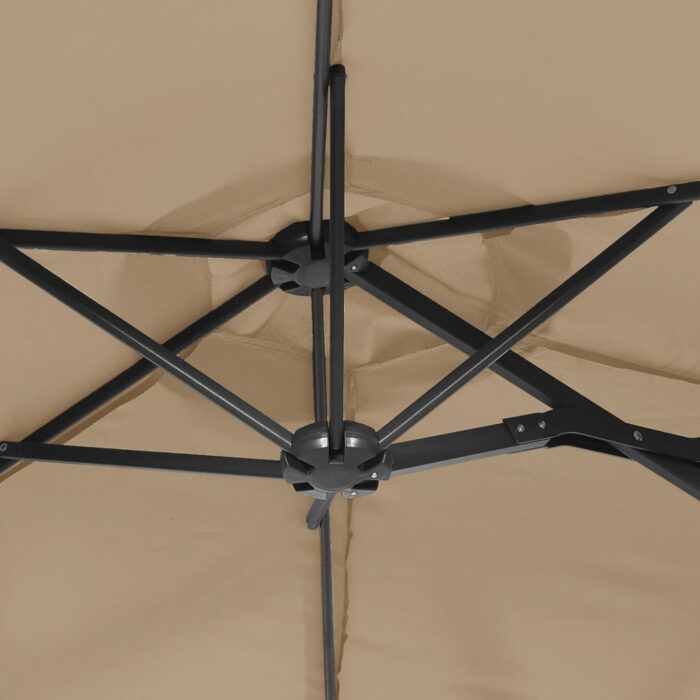 Parasol de jardin à double tête taupe 316x240 cm – Image 4