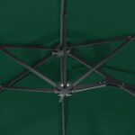 Parasol de jardin à double tête avec LED vert 316x240 cm – Image 6